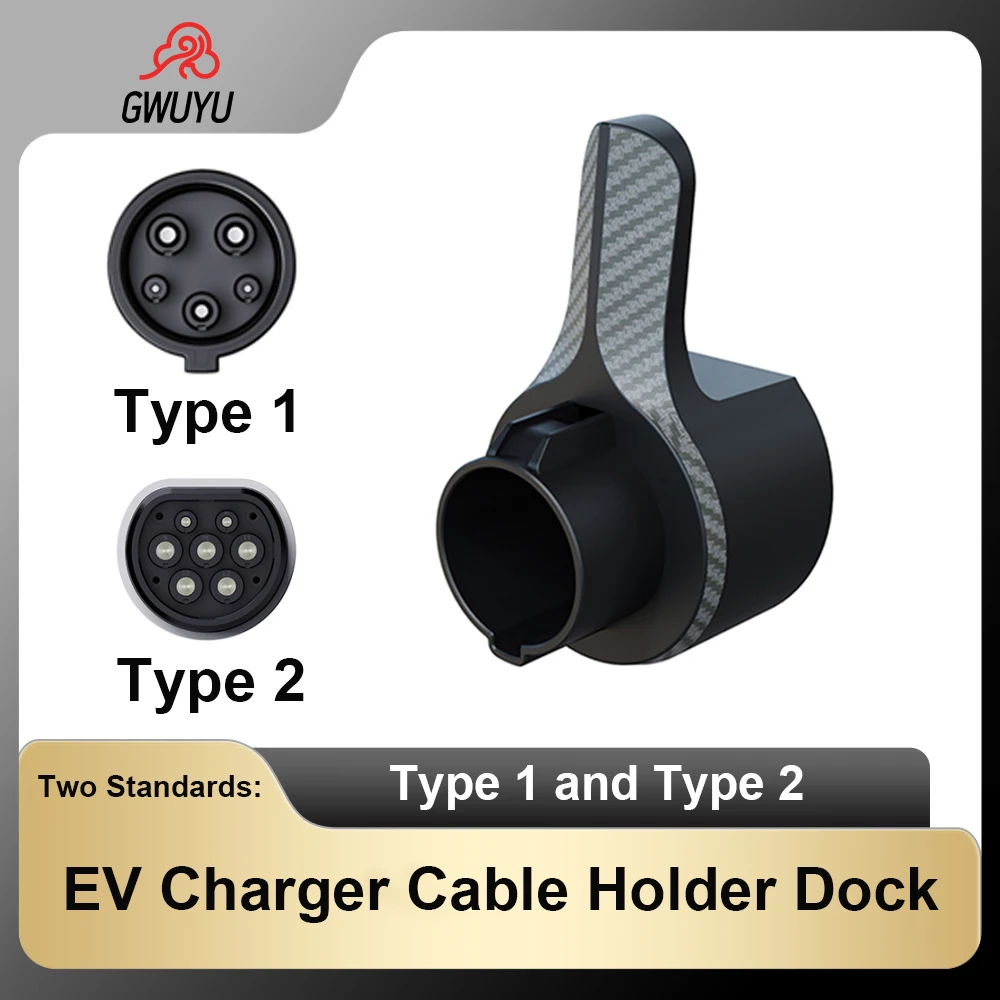 Gwuyu Oz21 Mz21 Ev Supporto Per Cavo Di Ricarica Dock Type 2 Iec62196-2 Type1 Sae J1772 Connettore Per Montaggio A Parete Spina Per Wallbox