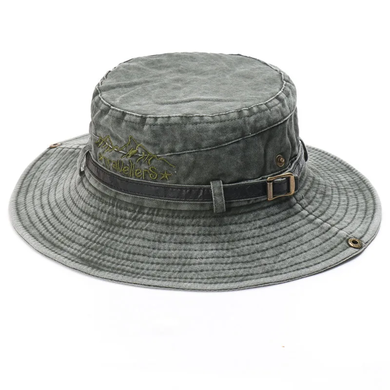Hut Baumwolle gewaschen Fischer mütze Herren Outdoor Sonnen hüte Wandern Sonnenhut lässig Wandern Angeln Kappen Eimer Hut Casque tte – Detail 15