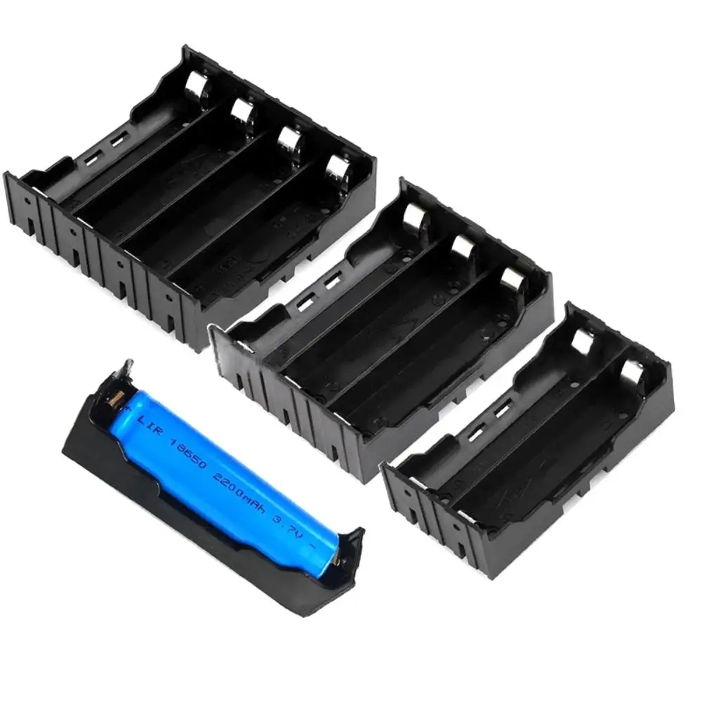 Practical 1 2 3 4 Slot 18650 Battery Holder Hard Pin Easy welding Power Bank Case ABS Battery Container Cover