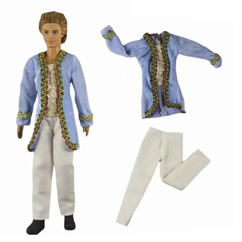

Blue 11.5" Doll Clothes For Ken Shirt Top Pants Male Outfits Set for Barbie Boyfriend Ken Clothes 1/6 BJD Dolls Accessories Toys