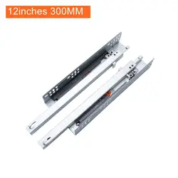 Kitchen and Bath Drawer Slide Rail with Rebound Press and Push - to - Open Mechanism (12inches 300MM)