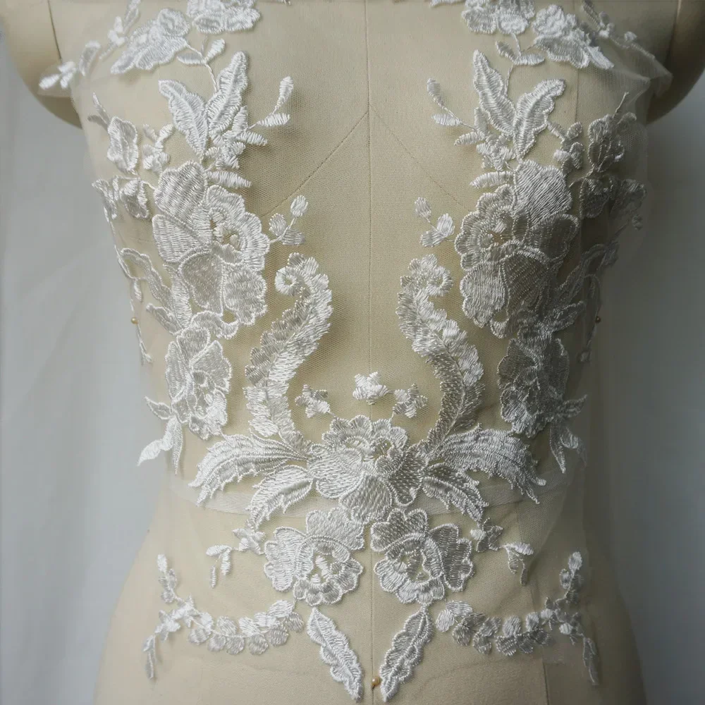 Apliqu De Encaje En 3D Para Vtido De Novia, Apliqu Floral Con