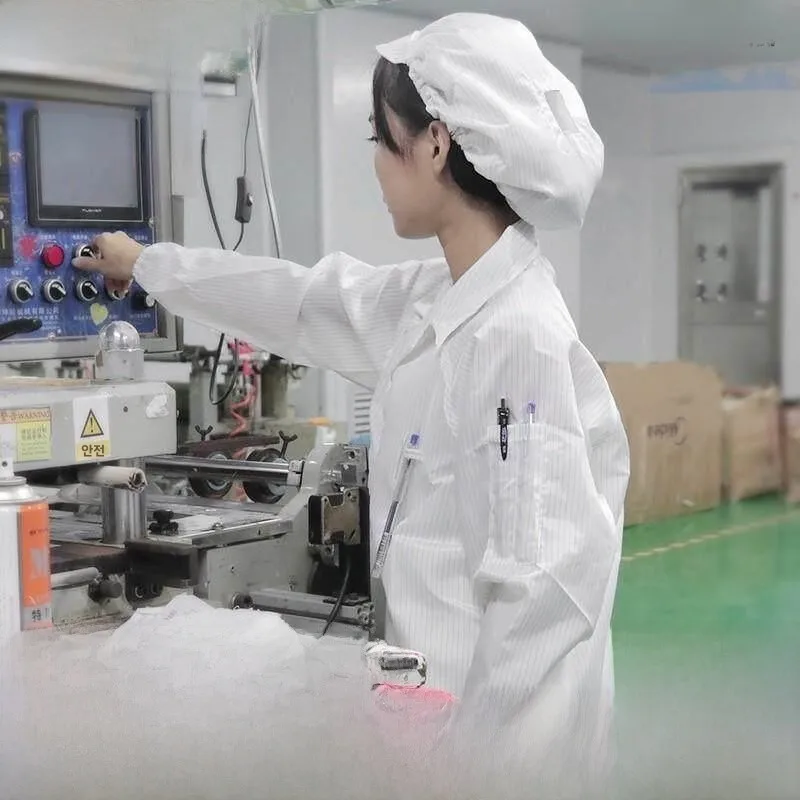 정전기 방지 실험복 작업복 전자 산업용 청백색 무진복 정전기 방지 의류 성인용 보호복