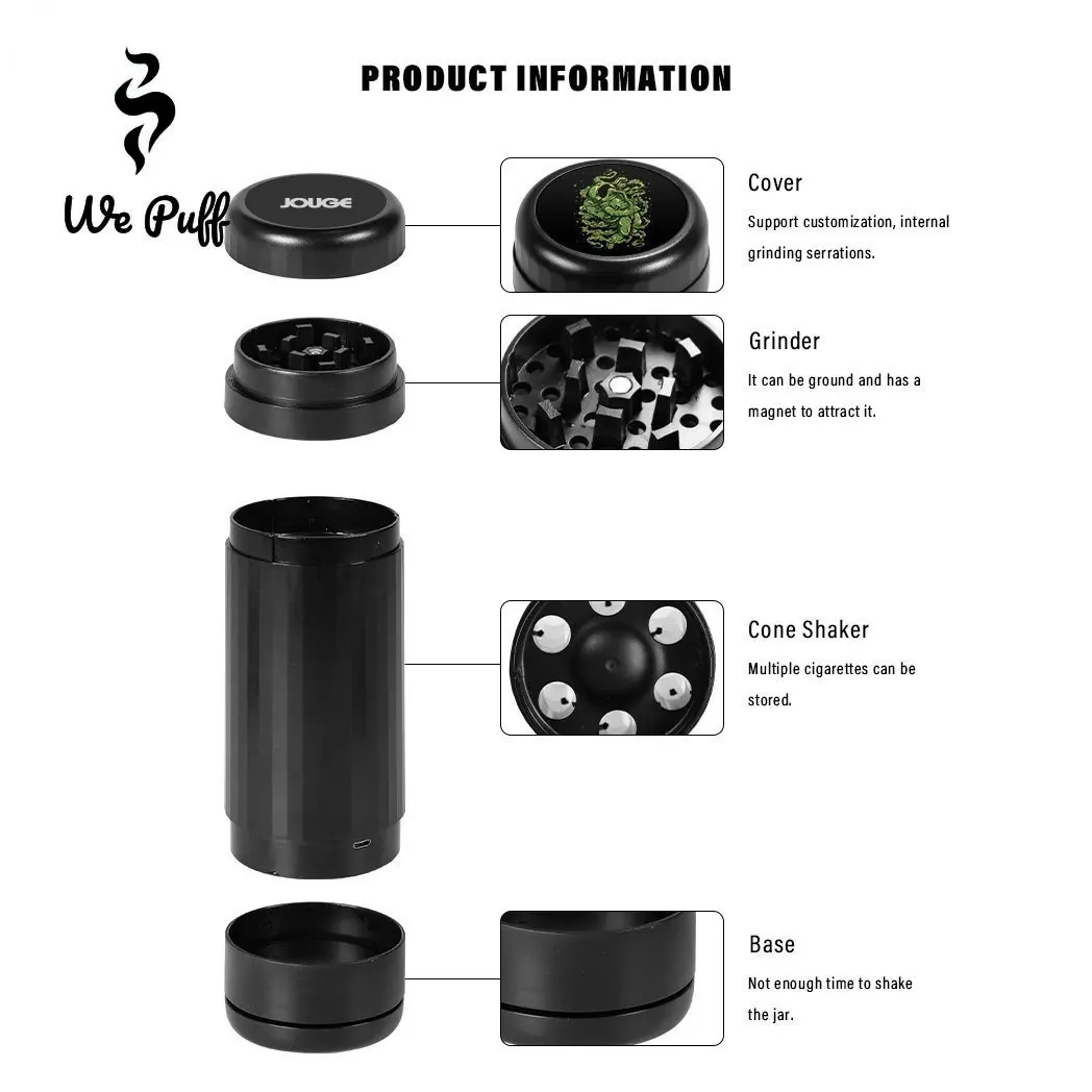 automatic tobacco grinder Electric Metal Grinder – Automatic Tobacco & Herb Crusher, Black, USA Seller
