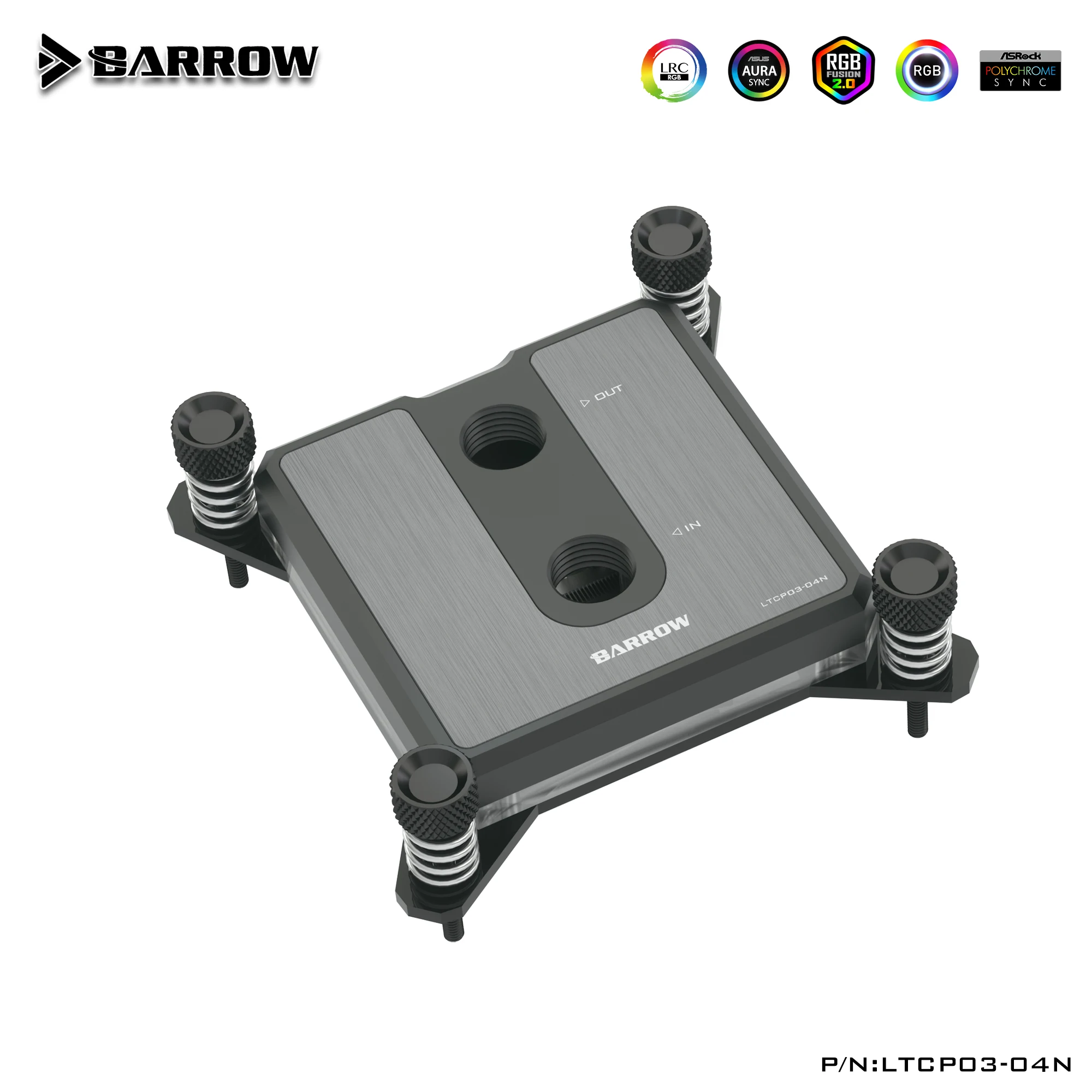 Barrow Cpu Water Block Use para Intel Lga1150 1151 1200 1700 Soquete Pom Latão Metal Topa-rgb Luz Compatível 5v Gnd 3pin - Imagem 6