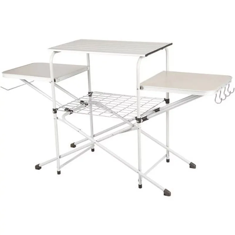 

Camp Kitchen Cooking Stand with Three Table Tops, Indoor Outdoor