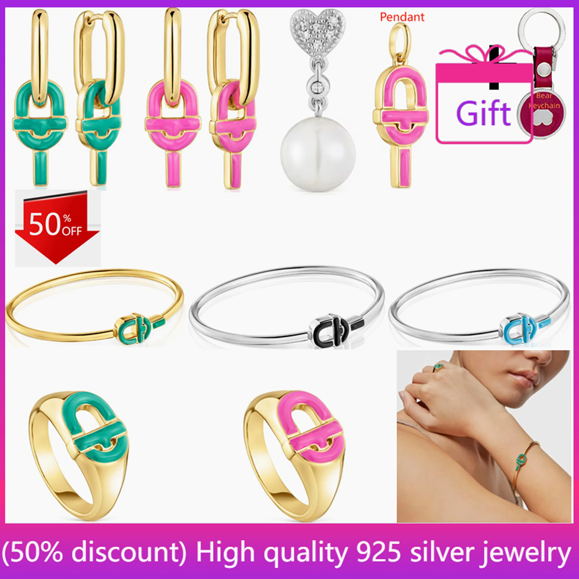 

pendientes 2024 tendencia，pendientes mujer，Pendientes de Oso Español，Venta directa de la fábrica