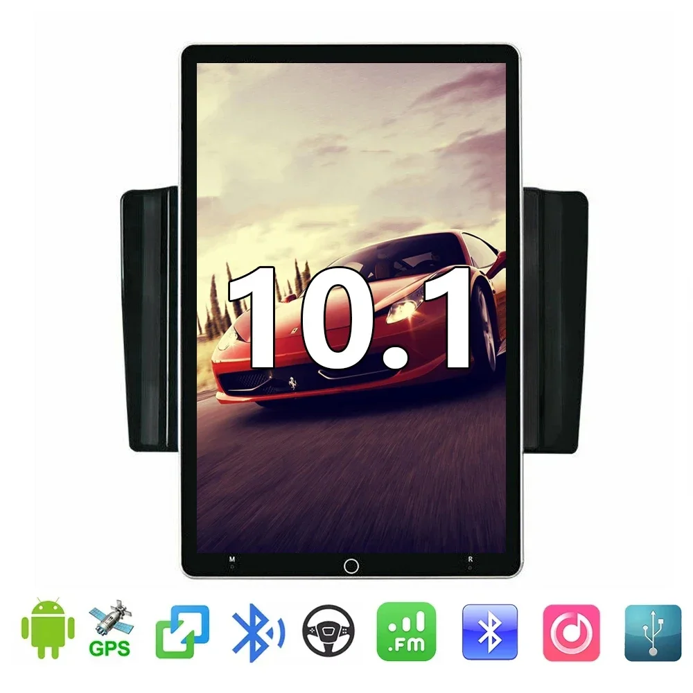 

Автомагнитола 2 Din, мультимедийный видеоплеер 2 Din на Android 13 с GPS-Навигатором, 10,1 "Tesla style 2.5D вертикальным поворотным экраном