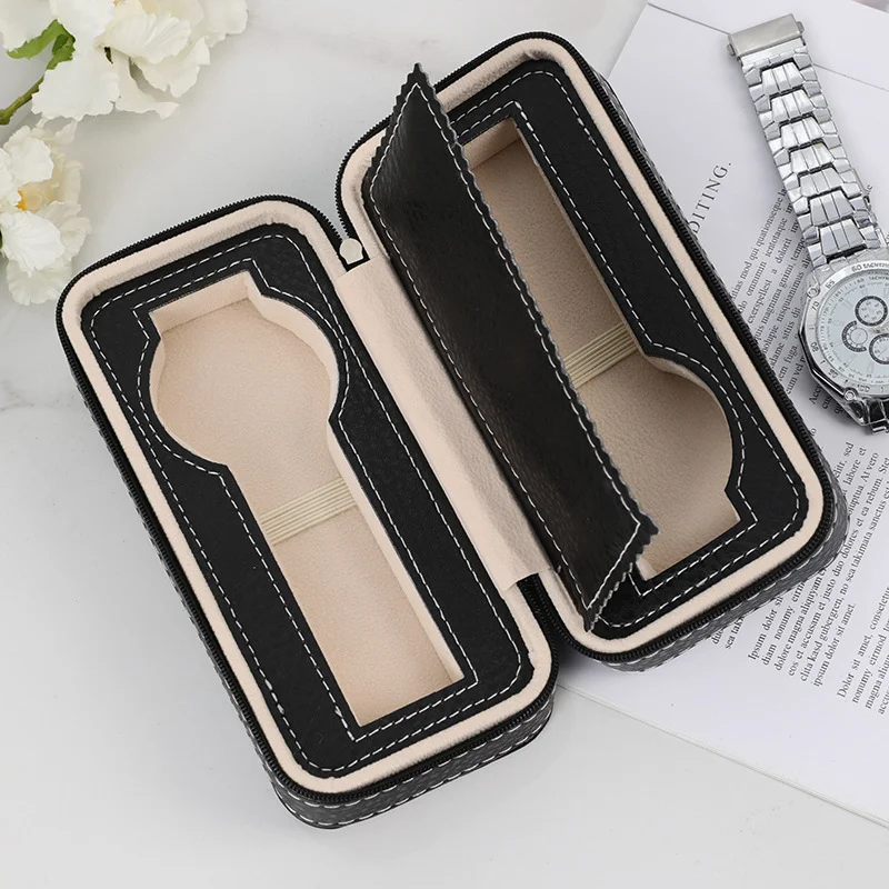 Embers Watch Box 2 4 8 Slots Leather Watch Storage Box Portable Travel Case Shockproof Scratch-resistant