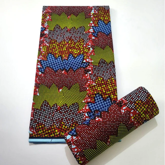 

Африканская настоящая Вощеная хлопковая ткань 2024, Высококачественная анкарская ткань для свадебного платья, Африканский настоящий вощеный принт, хлопок 6 ярдов