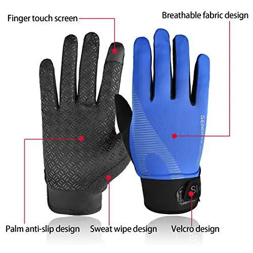 Summer Sunscreen Gloves Cycling Ice Silk Breathable Quick- Drying Soft Thin Outdoor Sports Fishing Non-slip Touch Screen Gloves