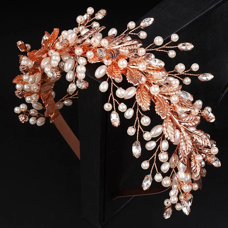 Bridal Crown Trendy Preal Rhinestone Luxury Alloy Leaf Wedding Hair Accessories For Women Brides Headdress Handmade Headpiece hair accessories bridal hair accessories crown headband