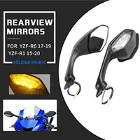 Motorcycle Accessories Rear View Mirrors LED Turn Signal For Yamaha YZF R1 15-24 YZF-R1M/S YZF R6 17-22 2