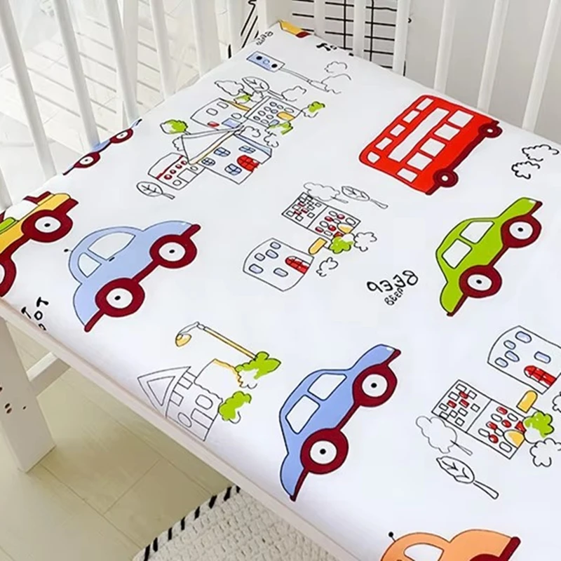 Tour de lit bébé coton lavable avec pare-chocs kit literie 6 pièces