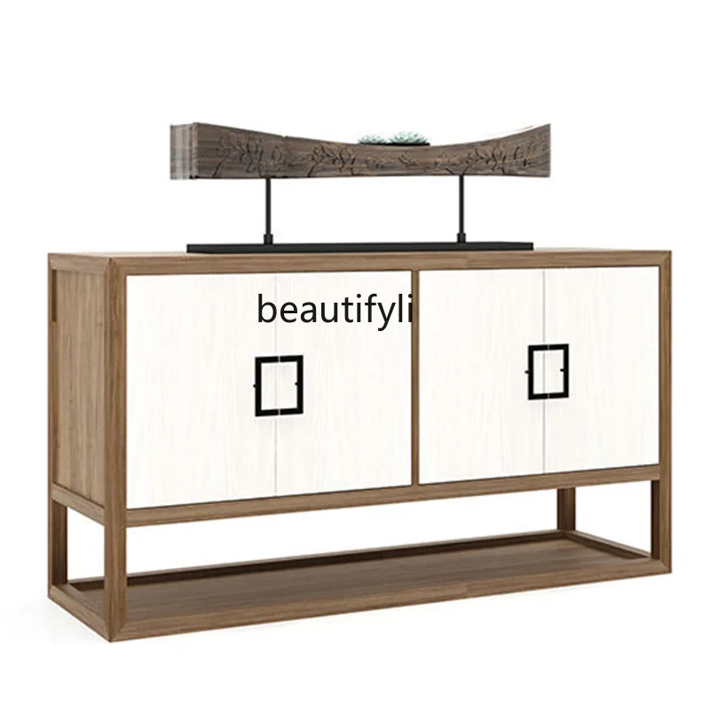 

Chinese Style Solid Wood Porch Sideboard Cabinet Simple Hotel Club Lobby Model Room Storage Shoe Cabinet furniture