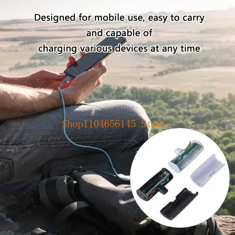 휴대용 타입 C 18650 파워뱅크 외부 케이스(1x18650 배터리 하우징 쉘) 용접이 필요하지 않으며 DIY 사용자에게 이상적입니다.