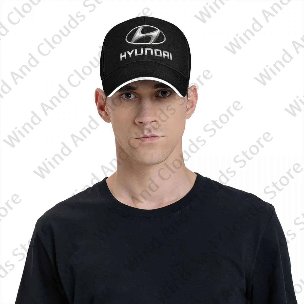 Hyundai Funny Baseball Men Polyester Hats Adjustable Hat Universal Casual Cap Truck driver Hat