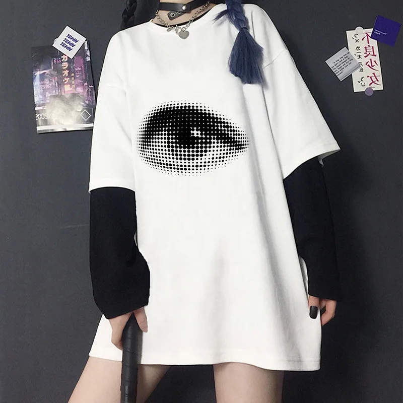 

2000 women's round-necked short-sleeved Harajuku T-shirt printed casual street wear