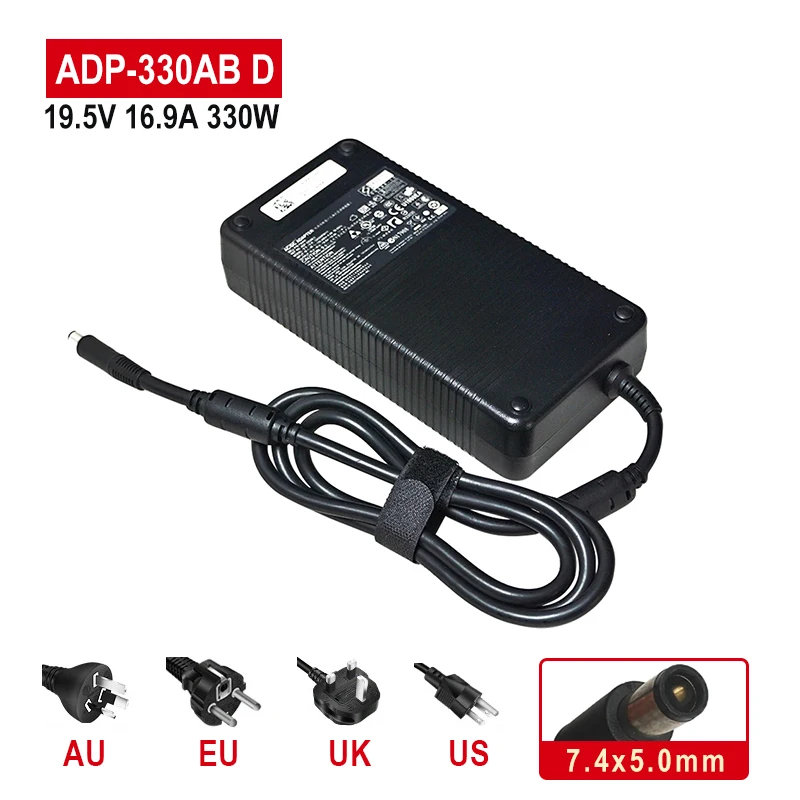 Adattatore Ca 19.5V 16.9A 330W 7.4X5.0Mm Per Dell Alienware M13 M15 M17 M18 M17X M18X X51 Adp-330Ab B Adattatore Per Laptop Caricabatterie