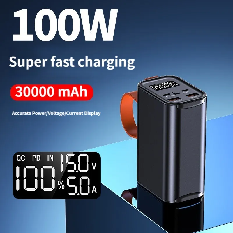 27000mAh Power Bank Station PD100W Portable Powerbank USB Type-C Fast  Charging External Battery for Xiaomi Samsung iPhone Notebo - AliExpress