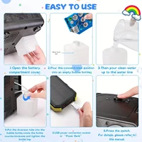 Automatic Bubble Machine Upgrade Bubble Blower with 2 Fans 20000+ Bubbles Per Minute Bubbles for Kids Portable Bubble Maker Ope 3