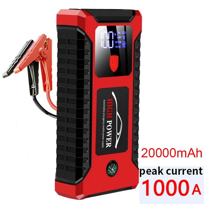 

12 В Автомобильное пусковое устройство 20000 мАч Внешний аккумулятор портативный автомобильный аккумулятор бустер зарядное устройство пусковое устройство для автомобильного аварийного запуска
