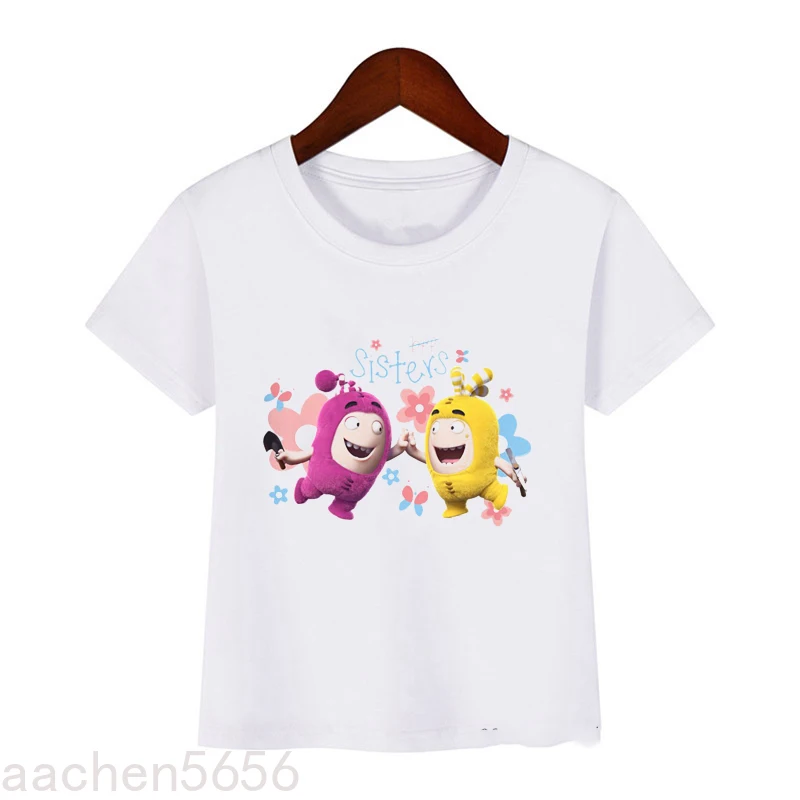 New Hot Sale Children T-shirt Funny Cartoon Oddbods Graphic Print Boyst-shirt  Summer Casual Kids Tops Cute Girls  t shirts tops children's t shirt with animals	