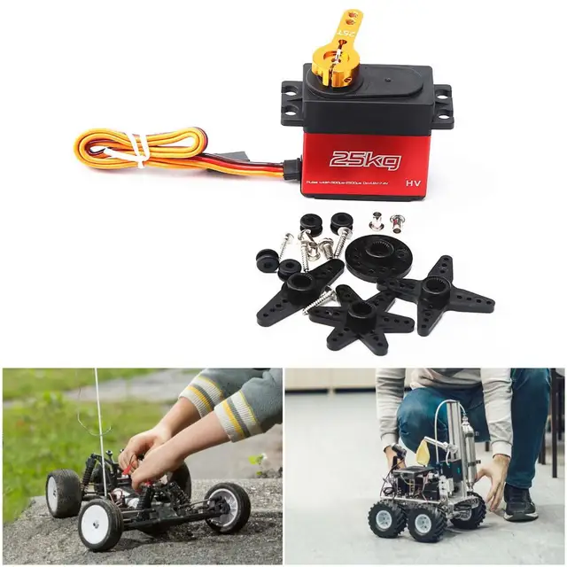 Metal 25KG Helpful Metal Servo Digital Steering Gear Practical Metal Servo Rustproof   for Airplane 5