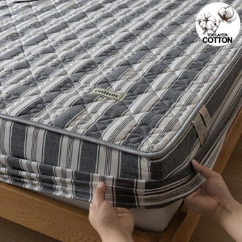 Housse de matelas antibactérienne en coton délavé de classe A – Doux, matelassé, hypoallergénique pour un sanctuaire de sommeil conscient de la santé 1