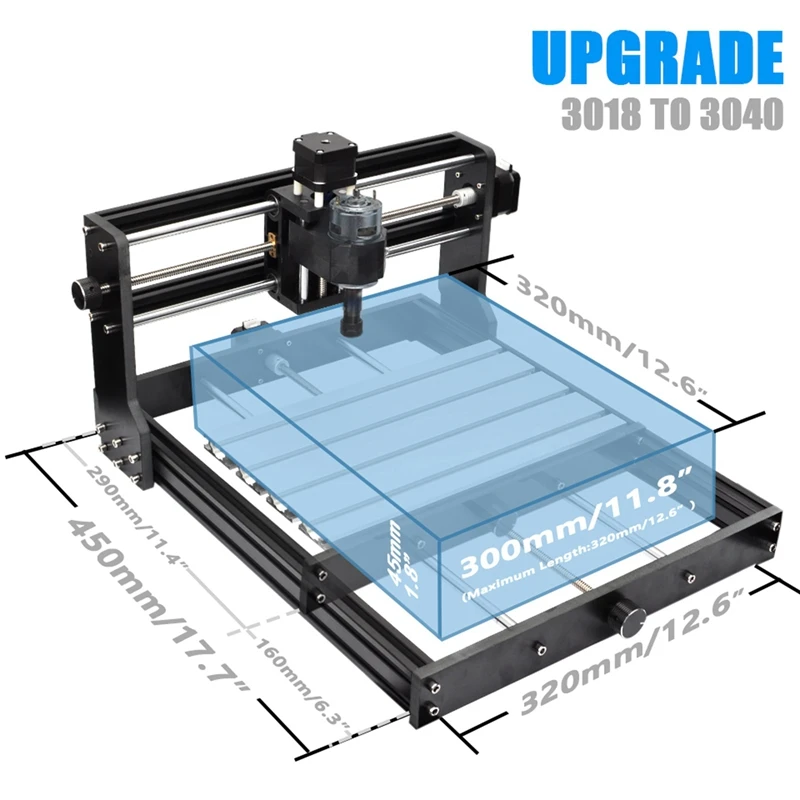 CNC 3018 Pro Upgrade Extension Kit Compatible for Pro CNC Engraving Milling Machine 3018 To 3040 laser engraving machine