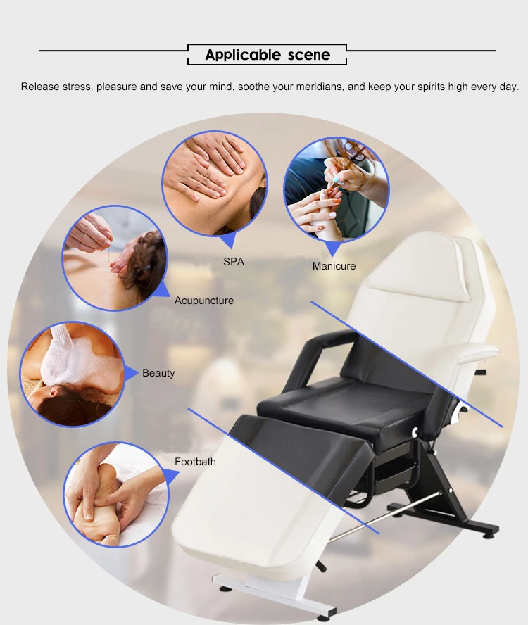 New Upgrade Portable Beauty Salon  Massager Bed Tattoo Parlor Spa Salon Facial Bed Beauty Massage Table Chair 5