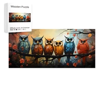 Owl Family ooden Puzzle, Uniquely Irregular Animal Shaped Wooden Jigsaw Puzzles - A Creative Gift For Teenagers & Adults! 1