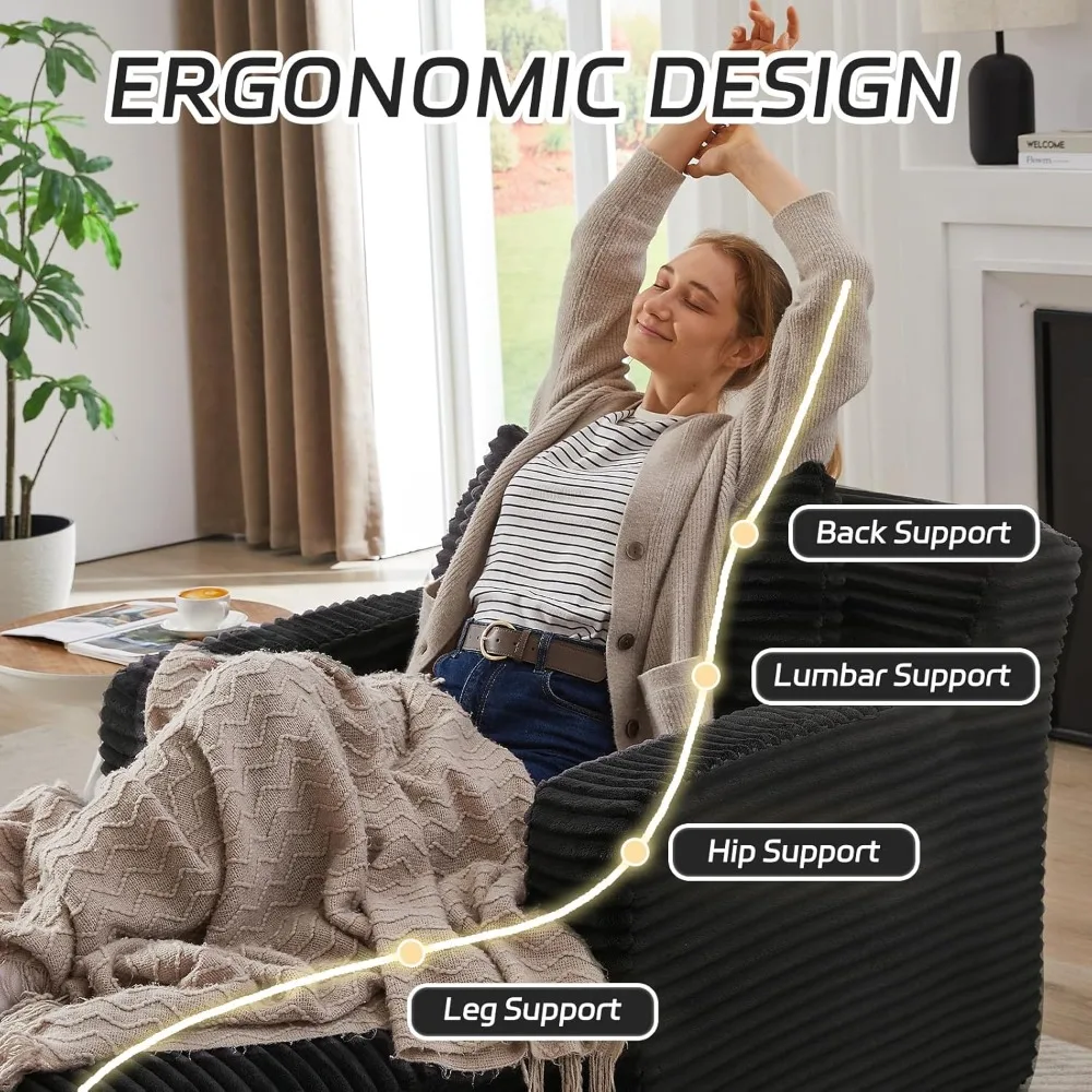 Ljustra Oversized Chaise Lounge Chair