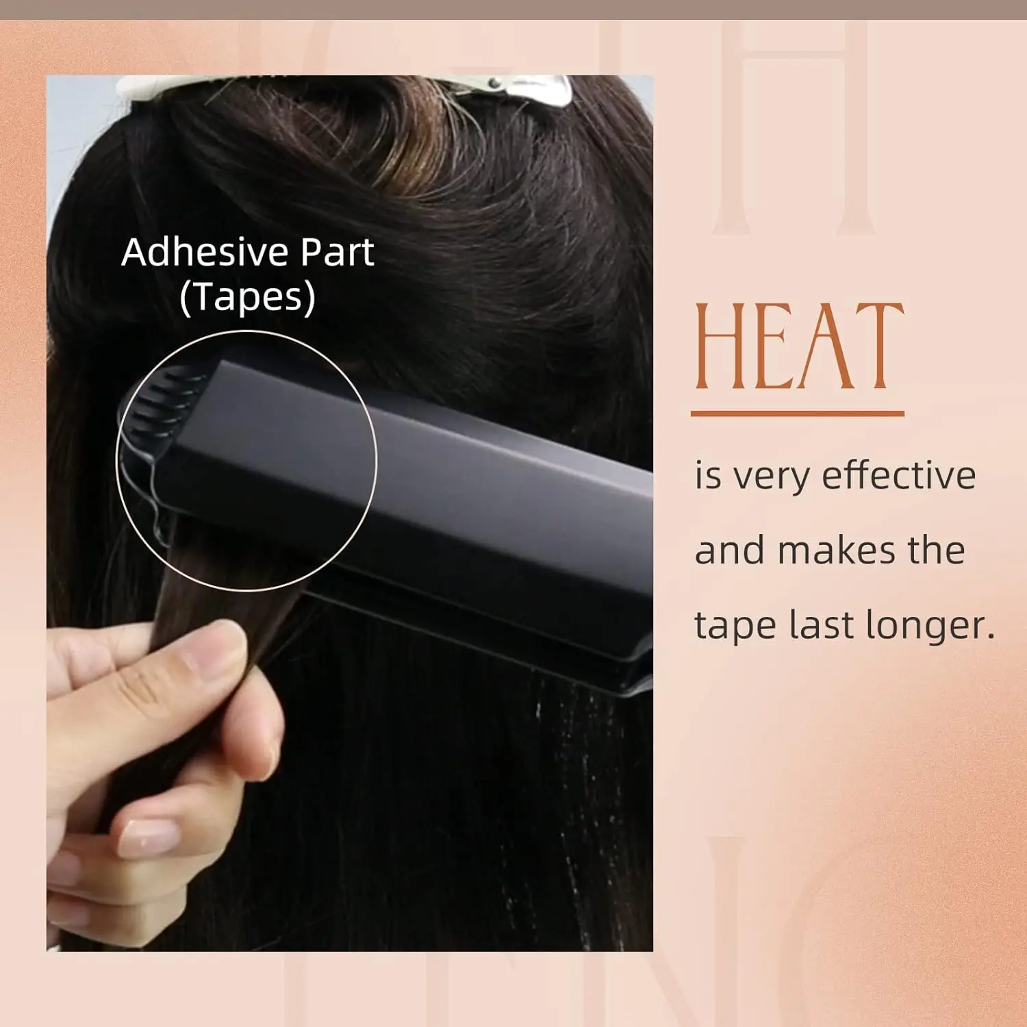 Tape in Hair Extensions Human Hair Kinky Curly Tape In Extensions with Invisible Attached Semi Permanent Natural #1B