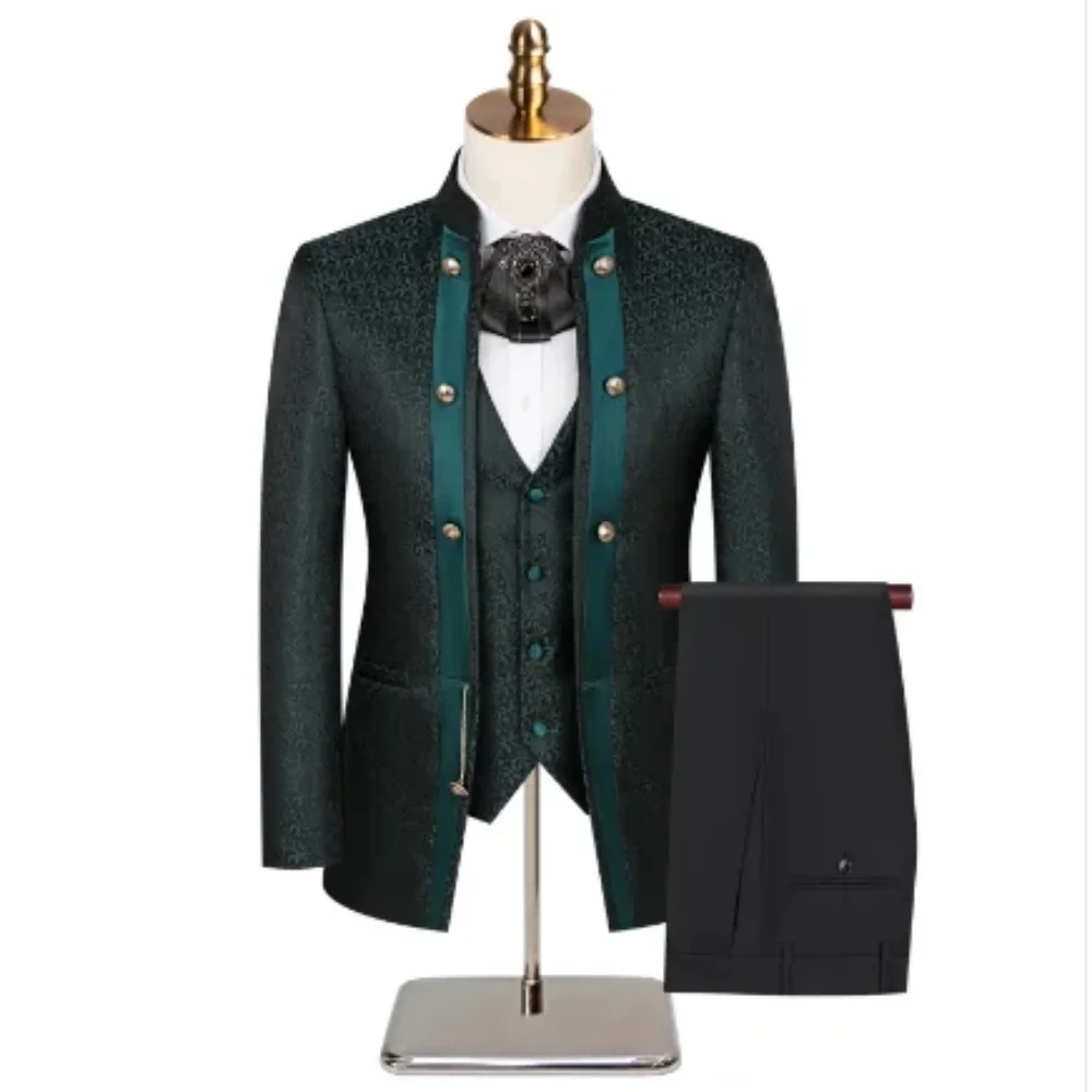 High-Quality Jacquard Men's 3-Piece Suit