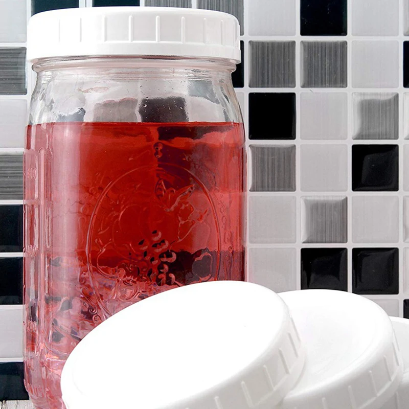 Food Cover 10pc Mason Canning Plastic Jars Lid 70mm/86mm