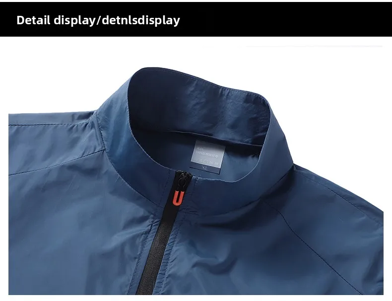 UPF50+ Sonnenschutzjacken für Herren, atmungsaktive, wasserdichte Sportjacke, Sommer UV-Schutz, Outdoor-Angelbekleidung, Hautjacken – Detail 11