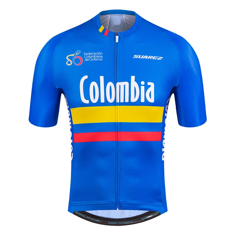 Colombia Cycling Summer Men's Short Sleeve Jersey Cycle Suarez Top Maillot De Cyclisme Shirts Mountain Bike Clothes