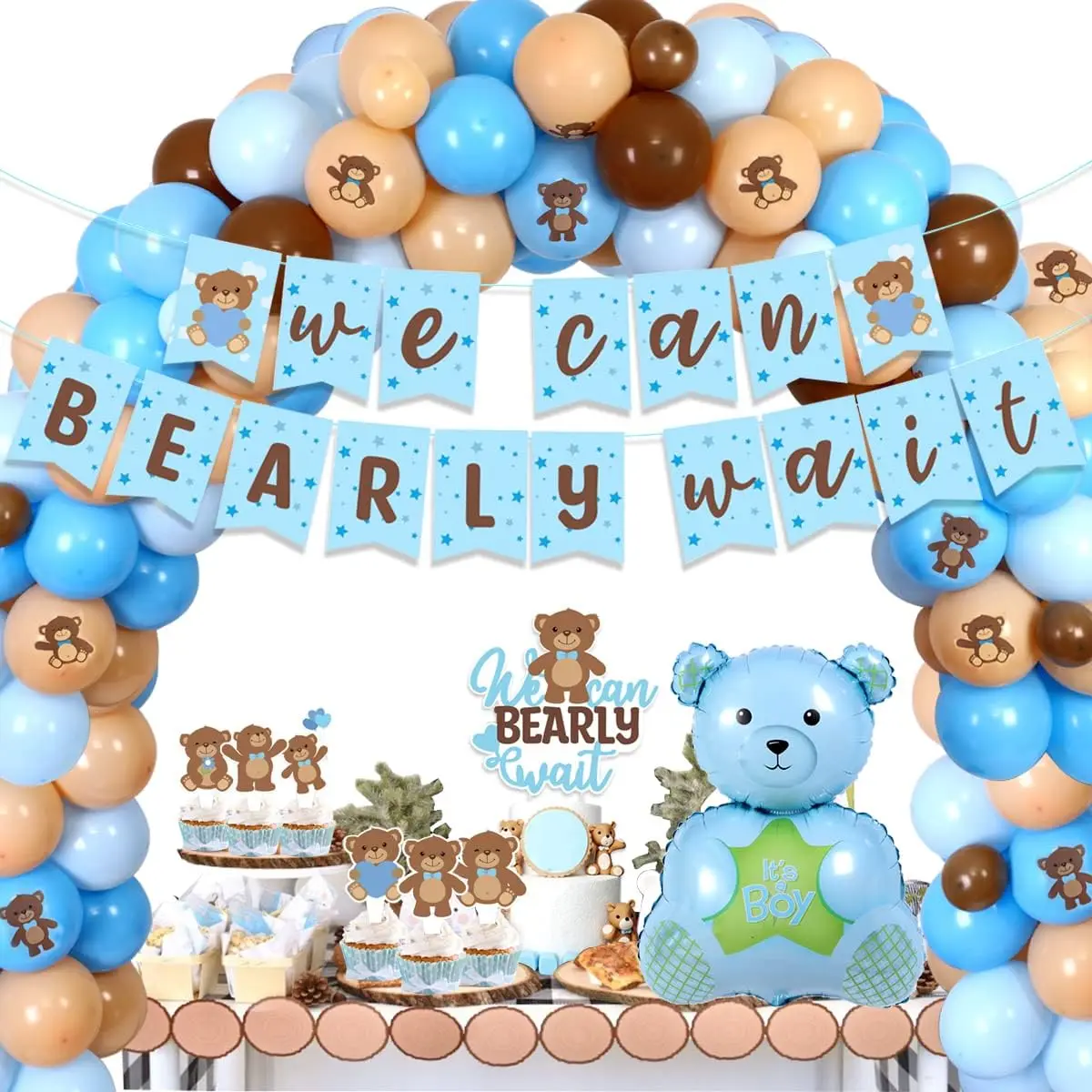 We Can Bearly Wait Baby Shower Decorations, Girl Baby Shower, Confetti