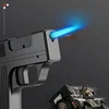 Creative Pistol Shape Lighter With 10PCS Cigarette Box Butane Gas Lighter Welding Gun Windproof Cigar Lighter Unusual Men Gift 5