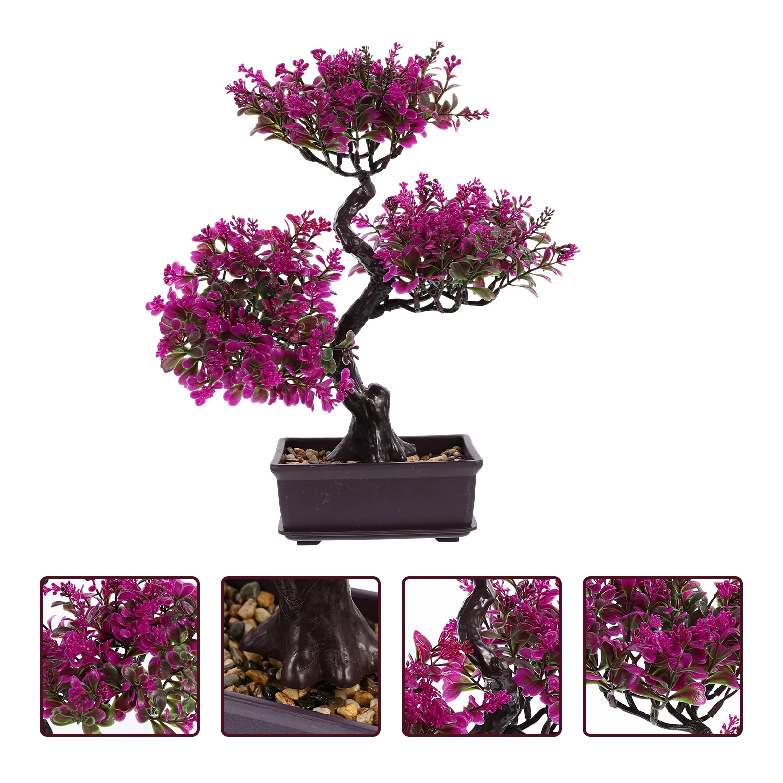 

Artificial Potted Plant Fake Desktop Adornments Flowers Plastic False Green Plants Greenery Faux Bonsai Decor Office