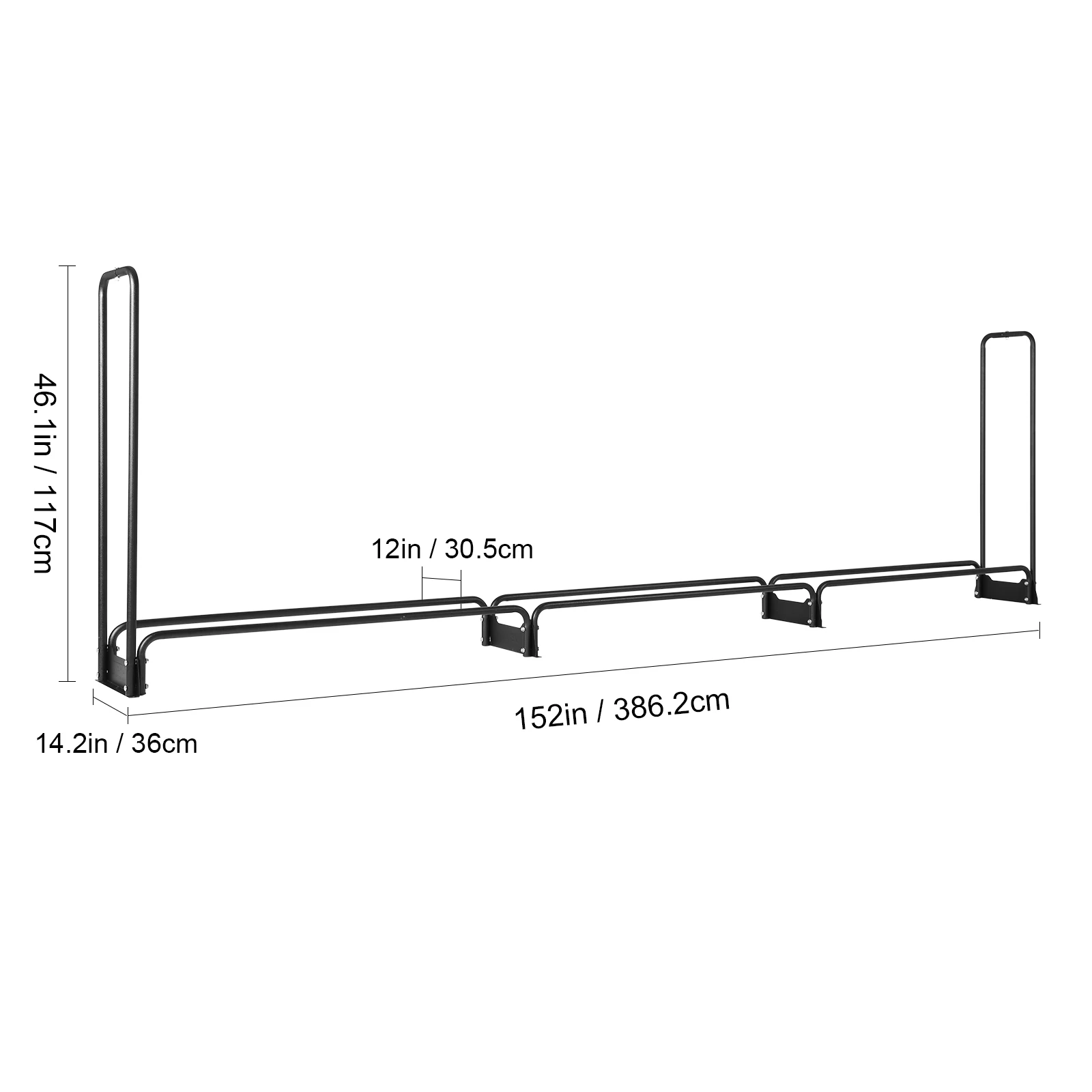 152x12x46in