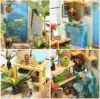 Robotime Mini Green House Cathy's Flower House DIY Dollhouse Wooden Miniature Furniture Kit with LED Best Birthday Gifts 3