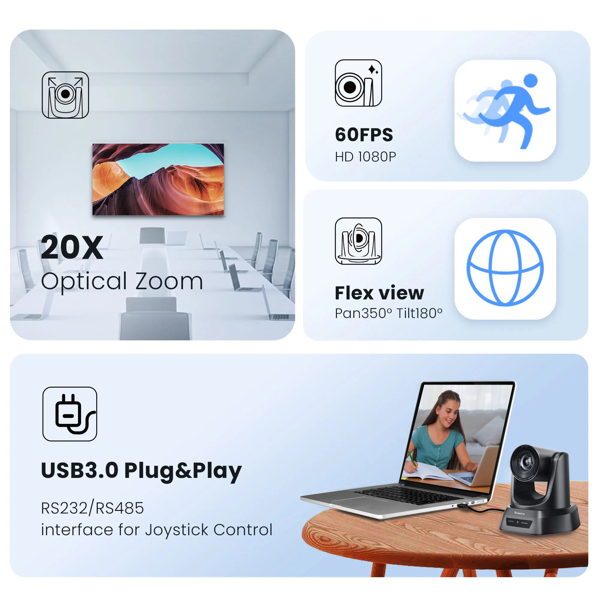 Webcam Driver TONGVEO Conference Room Camera System With Bluetooth