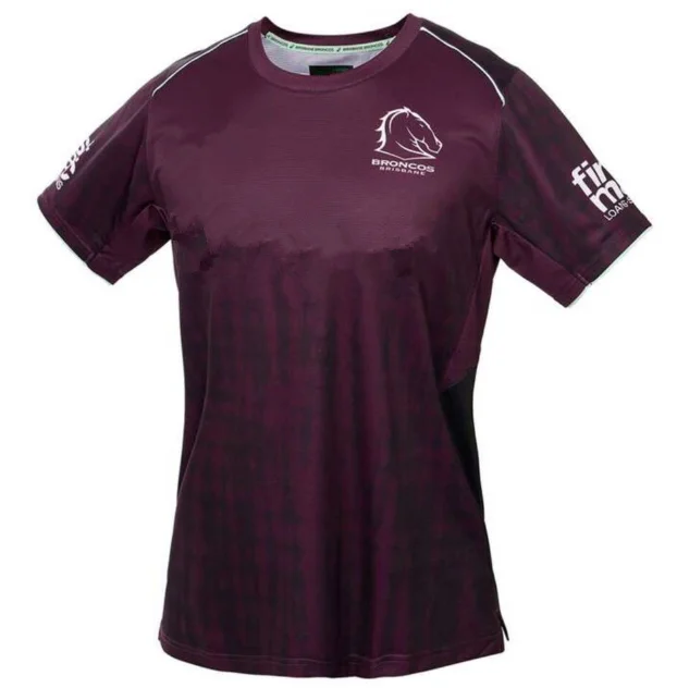 Broncos HOME RUGBY JERSEY / BRONCOS MEN'S LONG SLEEVE TRAINING SHIRT SINGLET SHORTS Size:S-5XL