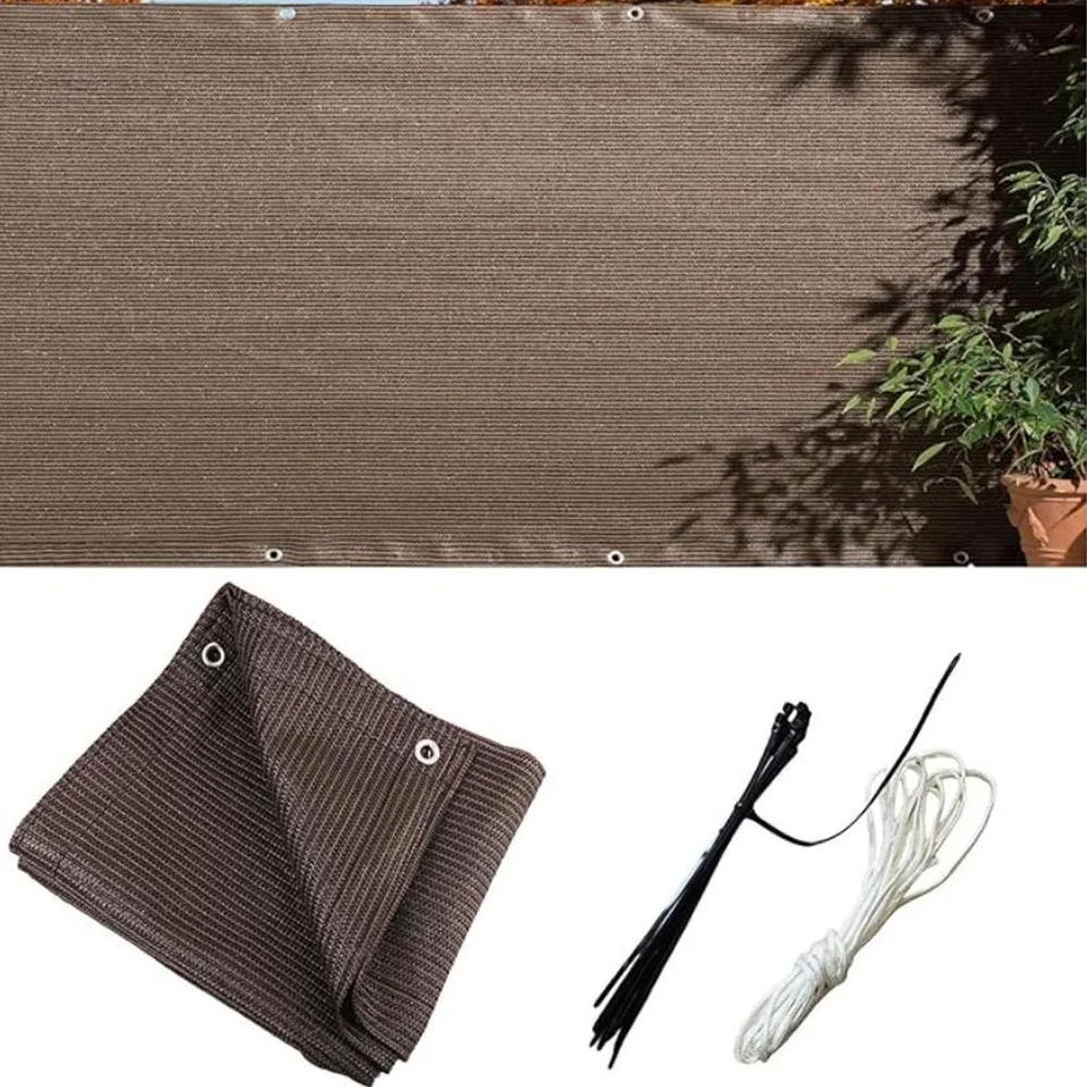 95% Privacy Screen Netting Anti-UV Privacy Screen for Outdoor Back Yard (Coffee)
