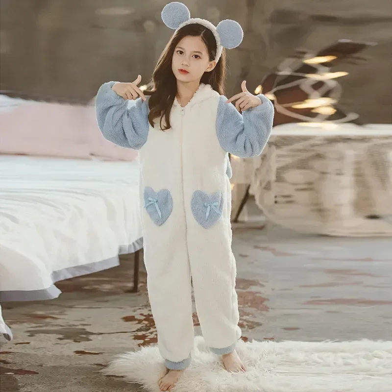 

New Sanrio Plush Cinnamoroll Surround Winter Tassel Jumpsuit Girl Boy Cute Jumpsuit Baby Clothes Pajamas Children Jumpsuit Gift