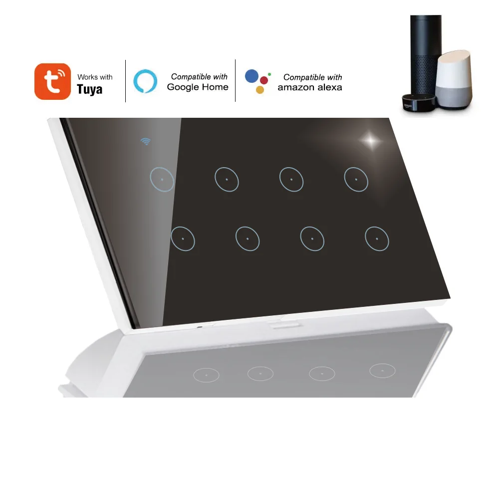Smart Home Tuya 4/5/6/7/8 Gang Presa Smart Switch Wifi A Parete Integrata Multifunzione Funziona Con Google/Alexa