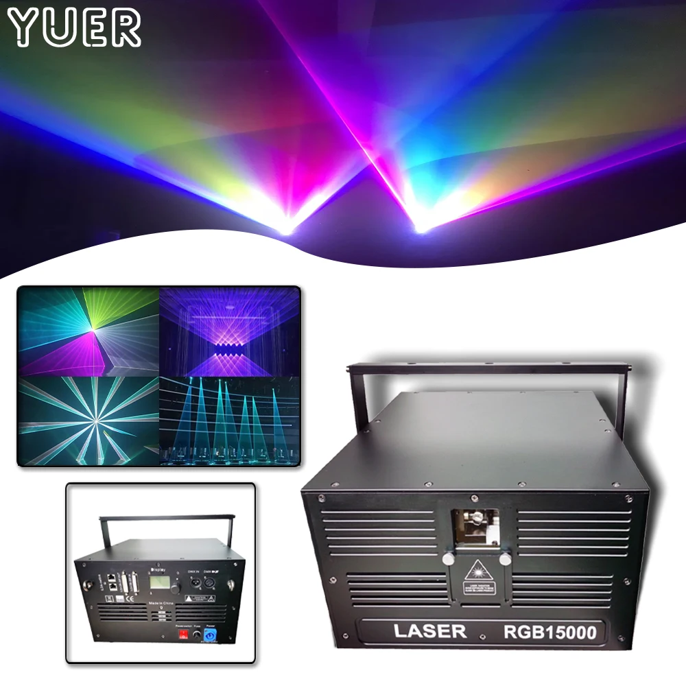 New Professional 30K 15W RGB Animation Laser Light DMX Christmas DJ