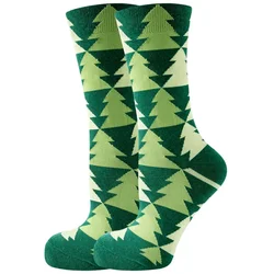 Festive Holiday Cotton Crew Socks - Santa, Snowflake, and Elk Design - EUR 36-44 (47)